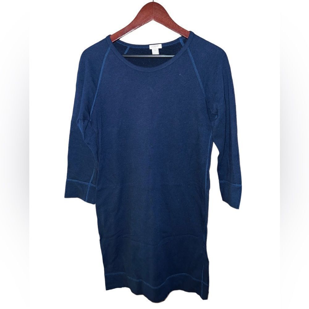 J.‎ Crew long sleeved navy blue minimalist crew neck tunic size small